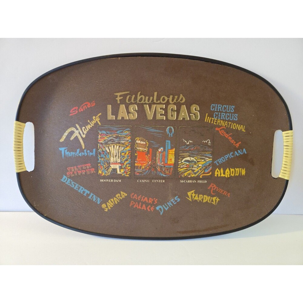 Vintage Mid-Century "Fabulous Las Vegas" Souvenir Serving Tray – Made in Japan